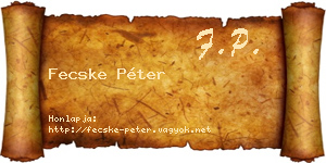 Fecske Péter névjegykártya